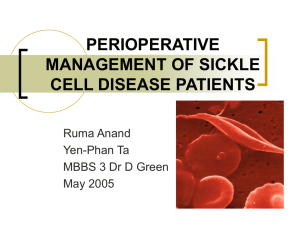 Perioperative management of sickle cell disease and trait