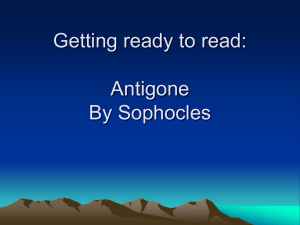 Getting ready to read: Antigone By Sophocles