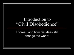 Civil Disobedience Intro