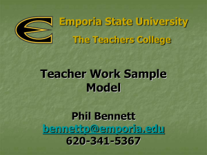 Teacher Work Sample Methodology
