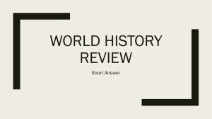 World History Review - Bismarck High School