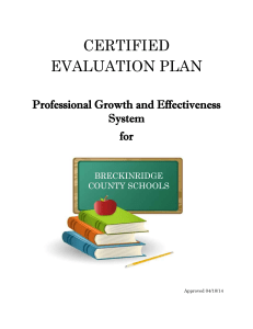 Certified Evaluation Plan