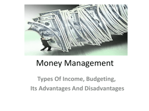Money Management - Govt College Ropar