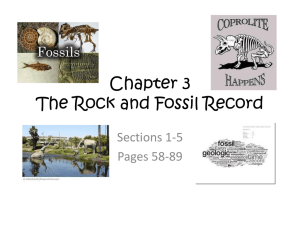 Chapter 3 Rock and Fossil Record sec 1