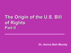 Origin of the U.S. Bill of Rights, Part II