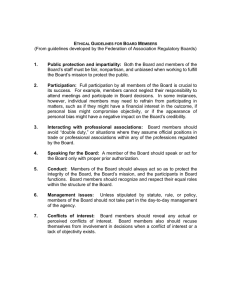 ETHICAL GUIDELINES FOR BOARD MEMBERS