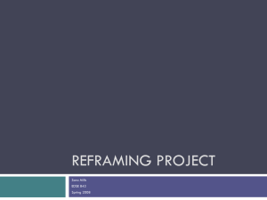 Reframing Project Presentation