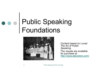 Public Speaking Foundations - Speech & Presentation Skills