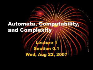 Automata, Computability, and Complexity