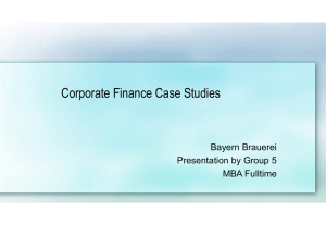Finance Case Studies