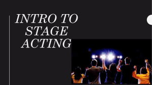 Types of Stages and Important Terms