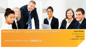 Leveraging SharePoint 2010 as a Development Platform to Rapidly