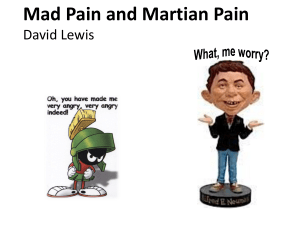 Mad Pain and Martian Pain - University of San Diego Home Pages
