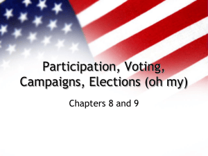 Participation, Voting, Campaigns, Elections (oh my)