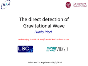 The direct detection of Gravitational Wave