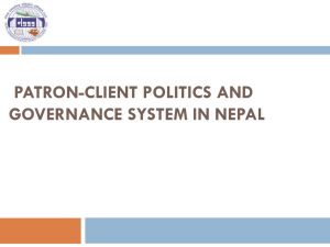 Patron-Client Politics and Governance System in Nepal