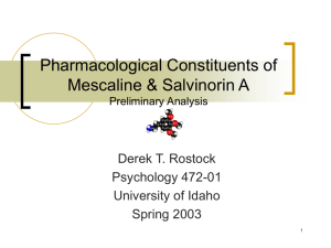 The Pharmacological Constituents of Mescaline