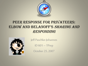 Sharing and Responding by Peter Elbow and Patricia Belanoff