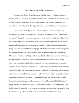 Raymond chandler essay on writing