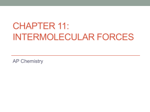 Chapter 11: Intermolecular forces