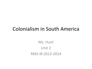 Colonialism in South America