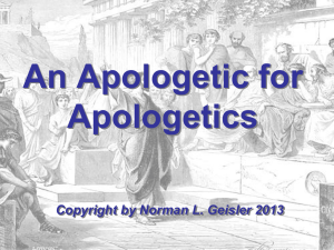 The Need for Apologetics