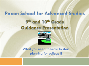 Complete the IB Curriculum - Paxon Guidance Department