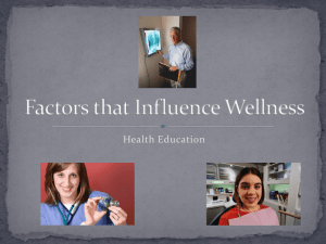 Factors that Influence Wellness