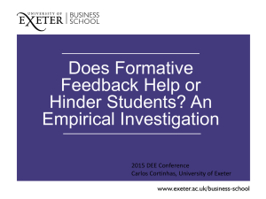 Does formative feedback help or hinder students?