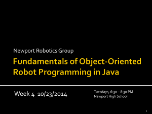 Fundamentals of Object-Oriented Robot