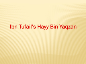 Ibn Tufayl's Hayy Bin Yaqzan