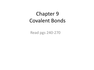 Chapter 9 Covalent Bonds