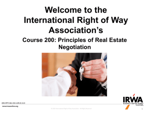Power Point Presentation only - International Right of Way Association