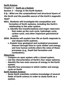 Section 2 – Energy in the Earth System