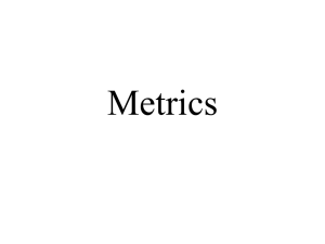 Dr. P's Metrics Notes
