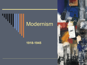 Introductory Notes on Modernism