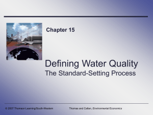 Defining Water Quality