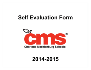 Self Evaluation Form 2014-2015