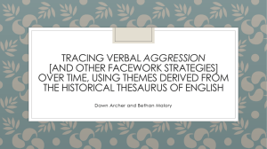 Tracing verbal aggression over time, using the Historical Thesaurus