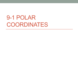 9-1 Polar Coordinates