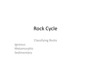 March 27 Rock Cycle and Classifying Rocks Study Guide