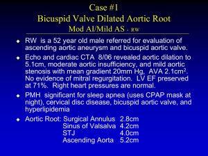 Bicuspid Disease–AV 2D Echo Cases
