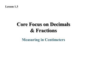 9-16-15 Measuring in Centimeters