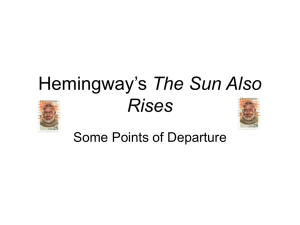 Hemingway's The Sun Also Rises-