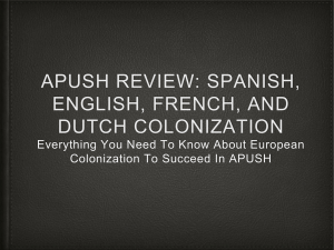 spanish, french, dutch, and english colonies