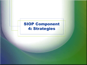 SIOP Component 4