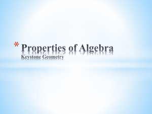 2.2 Properties of Algebra