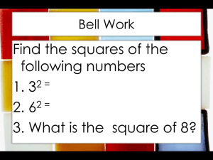 11-3 Solving and Estimating Square Roots