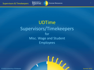 UDTime Superv_Timek... - University of Delaware