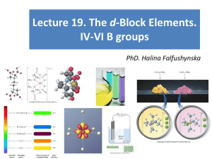 19.The d-Block Elements.IV